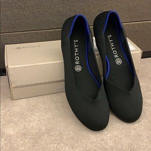 Rothy’s Black Rounded Toe Size 11+ extra insoles